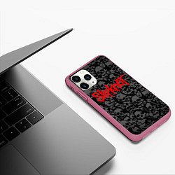 Чехол iPhone 11 Pro матовый SLIPKNOT, цвет: 3D-малиновый — фото 2