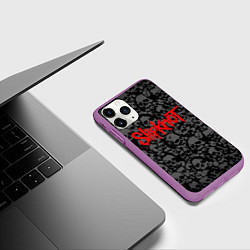 Чехол iPhone 11 Pro матовый SLIPKNOT, цвет: 3D-фиолетовый — фото 2