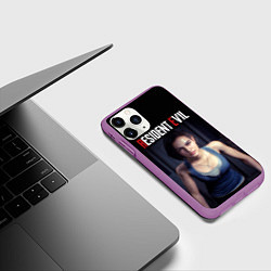 Чехол iPhone 11 Pro матовый Jill Valentine, цвет: 3D-фиолетовый — фото 2