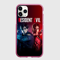 Чехол iPhone 11 Pro матовый Resident Evil 2, цвет: 3D-малиновый