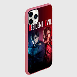 Чехол iPhone 11 Pro матовый Resident Evil 2, цвет: 3D-малиновый — фото 2