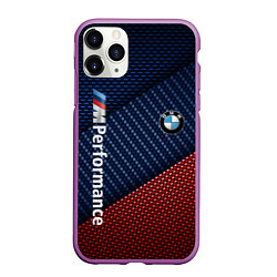 Чехол iPhone 11 Pro матовый BMW PERFORMANCE, цвет: 3D-фиолетовый