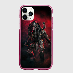 Чехол iPhone 11 Pro матовый PREDATOR, цвет: 3D-малиновый