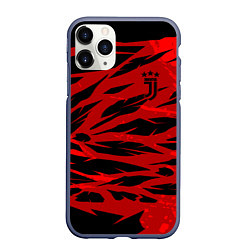 Чехол iPhone 11 Pro матовый Juventus F C, цвет: 3D-серый