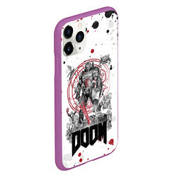 Чехол iPhone 11 Pro матовый Doom, цвет: 3D-фиолетовый — фото 2