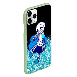 Чехол iPhone 11 Pro матовый Undertale, цвет: 3D-салатовый — фото 2