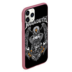 Чехол iPhone 11 Pro матовый Megadeth, цвет: 3D-малиновый — фото 2