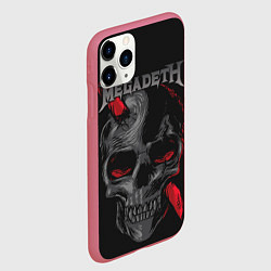 Чехол iPhone 11 Pro матовый Megadeth, цвет: 3D-малиновый — фото 2