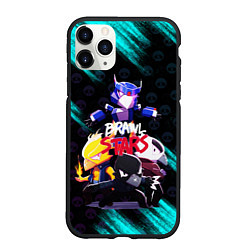 Чехол iPhone 11 Pro матовый Brawl Stars CROW, цвет: 3D-черный