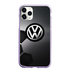 Чехол iPhone 11 Pro матовый VOLKSWAGEN, цвет: 3D-светло-сиреневый