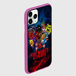 Чехол iPhone 11 Pro матовый Five Nights At Freddys, цвет: 3D-фиолетовый — фото 2