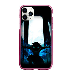 Чехол iPhone 11 Pro матовый KIMETSU NO YAIBA, цвет: 3D-малиновый