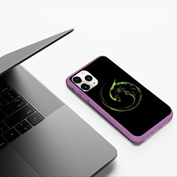 Чехол iPhone 11 Pro матовый ЧУЖОЙ, цвет: 3D-фиолетовый — фото 2