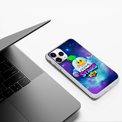 Чехол iPhone 11 Pro матовый BRAWL STARS SPROUT, цвет: 3D-белый — фото 2