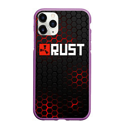 Чехол iPhone 11 Pro матовый RUST, цвет: 3D-фиолетовый