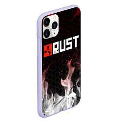 Чехол iPhone 11 Pro матовый RUST, цвет: 3D-светло-сиреневый — фото 2