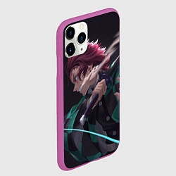 Чехол iPhone 11 Pro матовый KIMETSU NO YAIBA, цвет: 3D-фиолетовый — фото 2