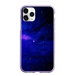 Чехол iPhone 11 Pro матовый КОСМОС, цвет: 3D-светло-сиреневый
