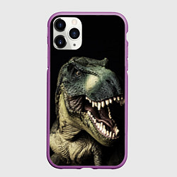 Чехол iPhone 11 Pro матовый Динозавр T-Rex, цвет: 3D-фиолетовый