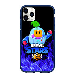 Чехол iPhone 11 Pro матовый BRAWL STARS SPROUT, цвет: 3D-тёмно-синий