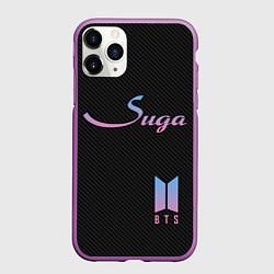 Чехол iPhone 11 Pro матовый BTS Suga, цвет: 3D-фиолетовый