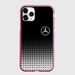 Чехол iPhone 11 Pro матовый Mercedes-Benz, цвет: 3D-малиновый