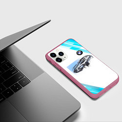 Чехол iPhone 11 Pro матовый BMW, цвет: 3D-малиновый — фото 2