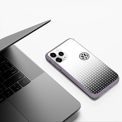 Чехол iPhone 11 Pro матовый Volkswagen, цвет: 3D-серый — фото 2