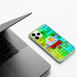 Чехол iPhone 11 Pro матовый BRAWL STARS SPROUT, цвет: 3D-салатовый — фото 2