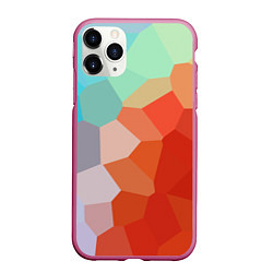 Чехол iPhone 11 Pro матовый Пикси кристаллы, цвет: 3D-малиновый