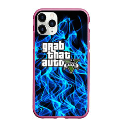 Чехол iPhone 11 Pro матовый GTA5, цвет: 3D-малиновый