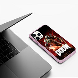 Чехол iPhone 11 Pro матовый Doom, цвет: 3D-розовый — фото 2