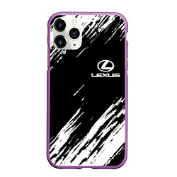 Чехол iPhone 11 Pro матовый LEXUS, цвет: 3D-фиолетовый