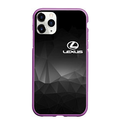 Чехол iPhone 11 Pro матовый LEXUS, цвет: 3D-фиолетовый