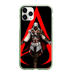 Чехол iPhone 11 Pro матовый Assassin’s Creed 02, цвет: 3D-салатовый