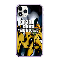 Чехол iPhone 11 Pro матовый GTA5, цвет: 3D-светло-сиреневый