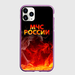 Чехол iPhone 11 Pro матовый МЧС России, цвет: 3D-фиолетовый