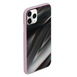 Чехол iPhone 11 Pro матовый GEOMETRY STRIPES GLITCH, цвет: 3D-розовый — фото 2