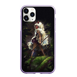 Чехол iPhone 11 Pro матовый Принцесса Мононоке, цвет: 3D-светло-сиреневый