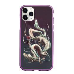 Чехол iPhone 11 Pro матовый Унесённые призраками, цвет: 3D-фиолетовый