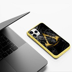 Чехол iPhone 11 Pro матовый ASSASSINS CREED VALHALLA, цвет: 3D-желтый — фото 2