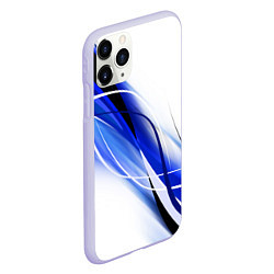 Чехол iPhone 11 Pro матовый GEOMETRY STRIPES BLUE, цвет: 3D-светло-сиреневый — фото 2