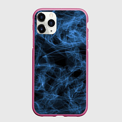 Чехол iPhone 11 Pro матовый Синий дым, цвет: 3D-малиновый