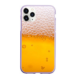 Чехол iPhone 11 Pro матовый ЖИВОЕ ПЕННОЕ, цвет: 3D-светло-сиреневый