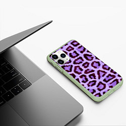 Чехол iPhone 11 Pro матовый JAGUAR, цвет: 3D-салатовый — фото 2