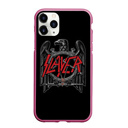 Чехол iPhone 11 Pro матовый Slayer, цвет: 3D-малиновый