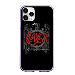 Чехол iPhone 11 Pro матовый Slayer, цвет: 3D-светло-сиреневый