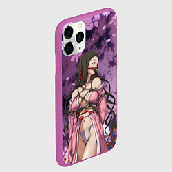 Чехол iPhone 11 Pro матовый Незуко, цвет: 3D-фиолетовый — фото 2