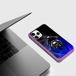 Чехол iPhone 11 Pro матовый МОТОЦИКЛЫ, цвет: 3D-фиолетовый — фото 2
