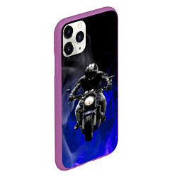 Чехол iPhone 11 Pro матовый МОТОЦИКЛЫ, цвет: 3D-фиолетовый — фото 2